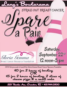 Spare A Pair Bowl-A-Thon: Gloria Gemma Cancer Research Foundation Benefit