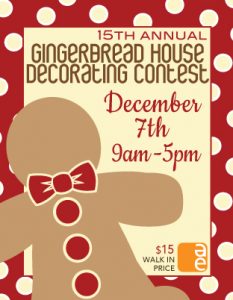 Artists’ Exchange’s 15th annual Gingerbread House Decorating Contest