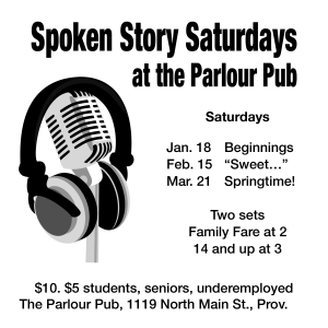 Spoken Story Saturdays at the Parlour Pub - January - Beginnings