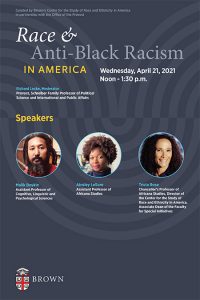Race & Anti-Black Racism in America Wednesday, April 21, 2021