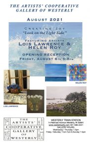 Artists Cooperative Gallery of Westerly August’s Show Creating Joy - “Look on the Light Side”