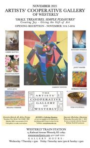 Artists’ Cooperative Gallery of Westerly Holiday Gift Show “Small Treasures, Simple Pleasures”