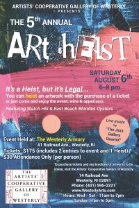 The Artists’ Cooperative Gallery of Westerly presents its annual Art Heist at The Westerly Armory