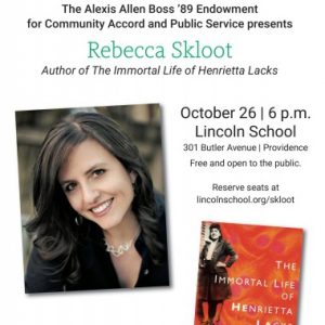 A Conversation with NYT Bestseller Rebecca Skloot